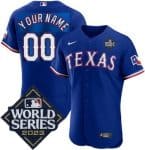 Texas Rangers Customized Blue 2023 World Series Authentic Jersey