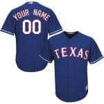 Texas Rangers Customized Blue Cool Base Jersey