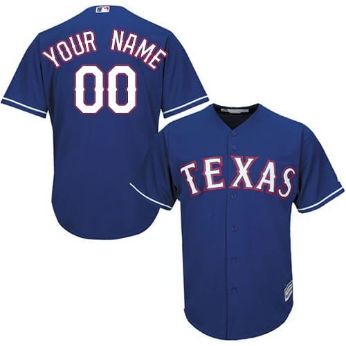 Texas Rangers Customized Blue Cool Base Jersey