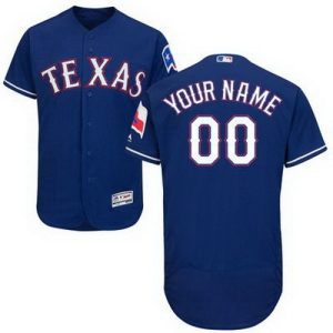 Texas Rangers Customized Blue FlexBase Jersey