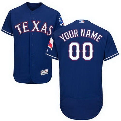 Texas Rangers Customized Blue FlexBase Jersey