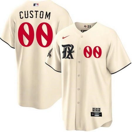 Texas Rangers Customized Cream 2023 City Player Number Cool Base Jersey