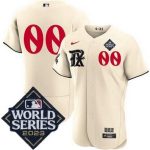 Texas Rangers Customized Cream City 2023 World Series Authentic Jersey