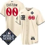 Texas Rangers Customized Cream City Player Number 2023 World Series Cool Base Jersey
