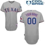Texas Rangers Customized Gray Cool Base Jersey