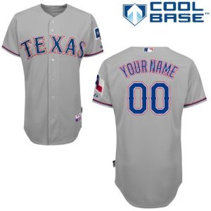 Texas Rangers Customized Gray Cool Base Jersey
