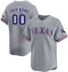 Texas Rangers Customized Gray Limited Jersey