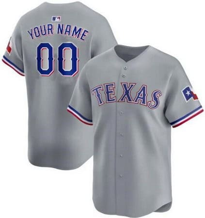 Texas Rangers Customized Gray Limited Jersey