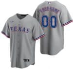 Texas Rangers Customized Gray Nike Cool Base Jersey