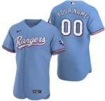 Texas Rangers Customized Light Blue Authentic Jersey