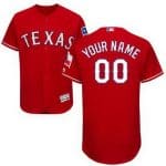 Texas Rangers Customized Red FlexBase Jersey
