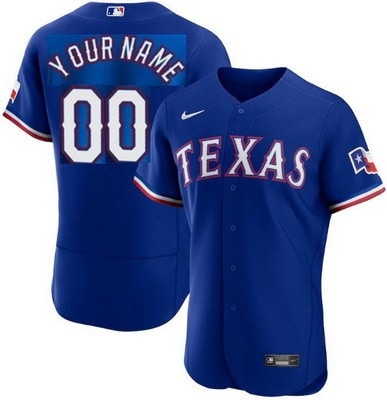 Texas Rangers Customized Royal Authentic Jersey