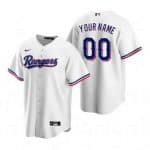 Texas Rangers Customized White 2020 Cool Base Jersey