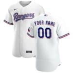 Texas Rangers Customized White Authentic Jersey