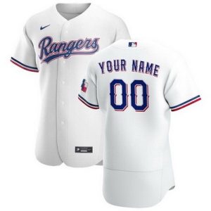 Texas Rangers Customized White Authentic Jersey