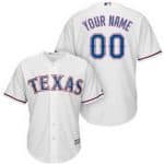 Texas Rangers Customized White Cool Base Jersey