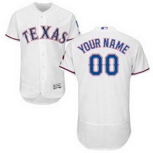 Texas Rangers Customized White FlexBase Jersey