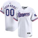 Texas Rangers Customized White Limited Jersey
