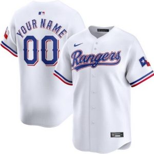 Texas Rangers Customized White Limited Jersey