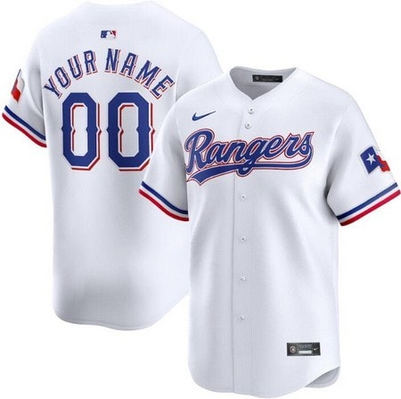 Texas Rangers Customized White Limited Jersey