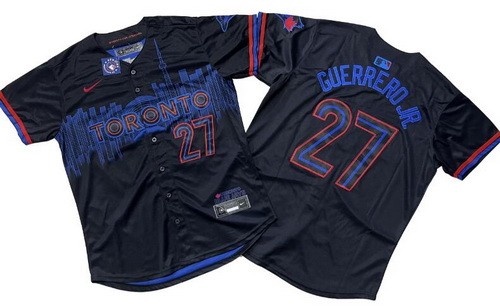 Toronto Blue Jays #27 Vladimir Guerrero Jr Black 2024 City Connect Limited Jersey
