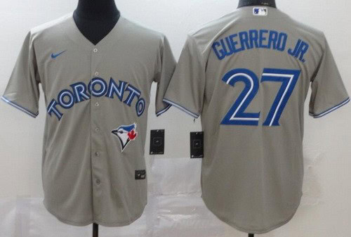 Toronto Blue Jays #27 Vladimir Guerrero Jr Gray 2020 Cool Base Jersey