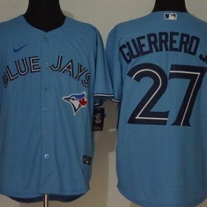 Toronto Blue Jays #27 Vladimir Guerrero Jr Light Blue 2020 Cool Base Jersey