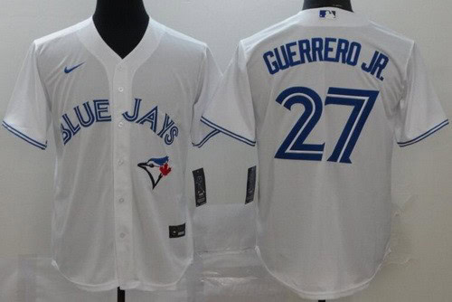 Toronto Blue Jays #27 Vladimir Guerrero Jr White 2020 Cool Base Jersey