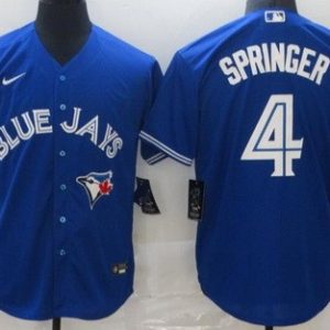 Toronto Blue Jays #4 George Springer Royal Cool Base Jersey