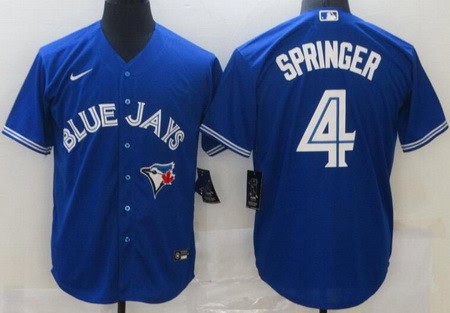 Toronto Blue Jays #4 George Springer Royal Cool Base Jersey