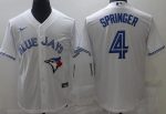 Toronto Blue Jays #4 George Springer White Cool Base Jersey