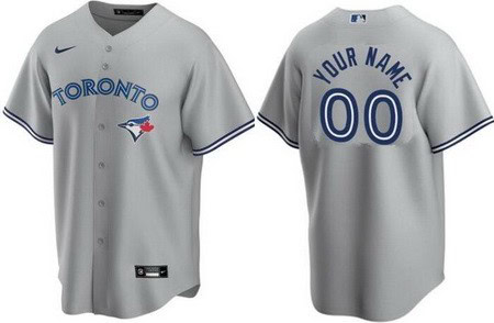 Toronto Blue Jays Customized Gray Nike Cool Base Jersey