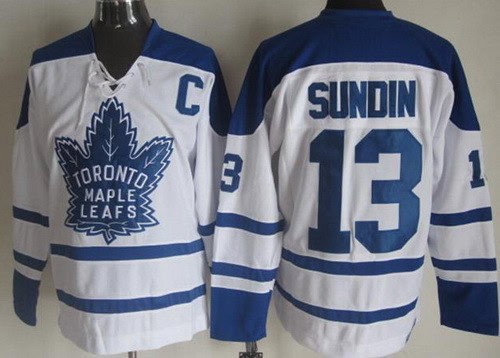 Toronto Maple Leafs #13 Mats Sundin White Third Throwback Jersey