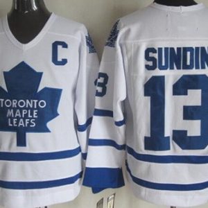 Toronto Maple Leafs #13 Mats Sundin White Throwback Jersey