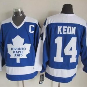 Toronto Maple Leafs #14 Dave Keon Blue Throwback Jersey