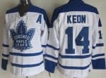 Toronto Maple Leafs #14 Dave Keon White Third Throwback Jersey