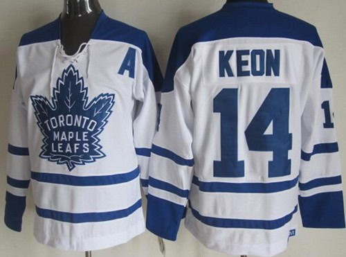 Toronto Maple Leafs #14 Dave Keon White Third Throwback Jersey