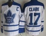 Toronto Maple Leafs #17 Wendel Clark White Third Throwback Jersey
