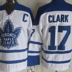 Toronto Maple Leafs #17 Wendel Clark White Third Throwback Jersey