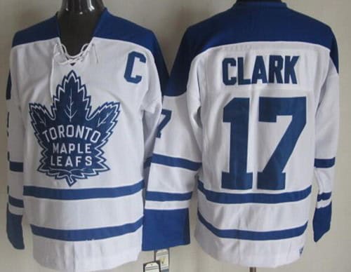 Toronto Maple Leafs #17 Wendel Clark White Third Throwback Jersey