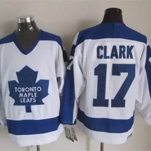 Toronto Maple Leafs #17 Wendel Clark White Throwback Jersey
