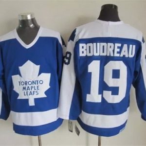 Toronto Maple Leafs #19 Bruce Boudreau Blue Throwback Jersey