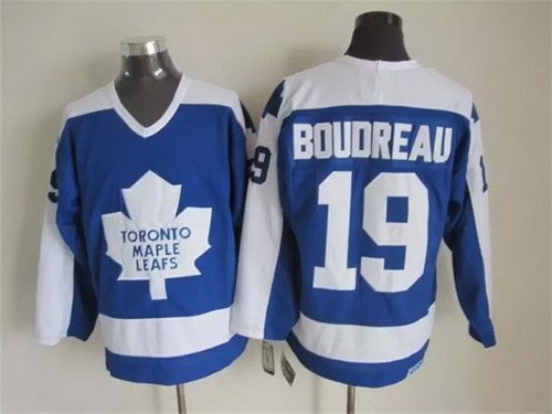 Toronto Maple Leafs #19 Bruce Boudreau Blue Throwback Jersey