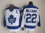 Toronto Maple Leafs #22 Tiger Williams White Throwback Jersey