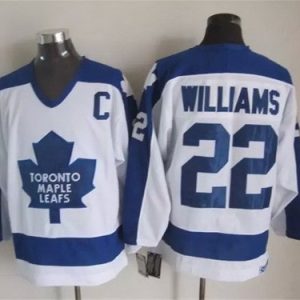 Toronto Maple Leafs #22 Tiger Williams White Throwback Jersey