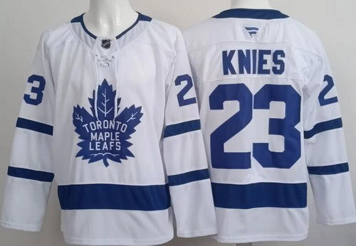Toronto Maple Leafs #23 Matthew Knies White Authentitc Jersey