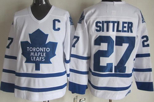 Toronto Maple Leafs #27 Darryl Sittler White CCM Throwback Jersey