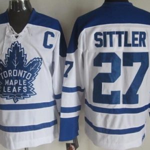 Toronto Maple Leafs #27 Darryl Sittler White Third Throwback Jersey