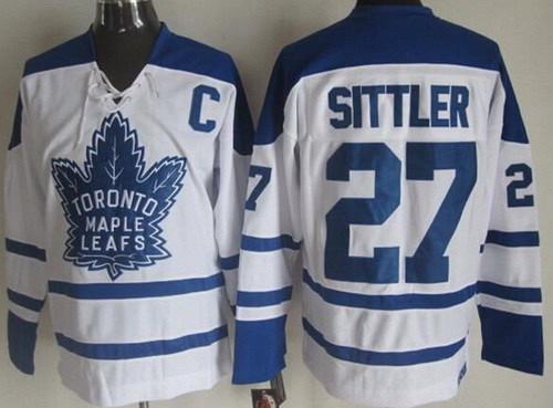 Toronto Maple Leafs #27 Darryl Sittler White Third Throwback Jersey
