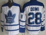 Toronto Maple Leafs #28 Tie Domi White Third Throwback Jersey